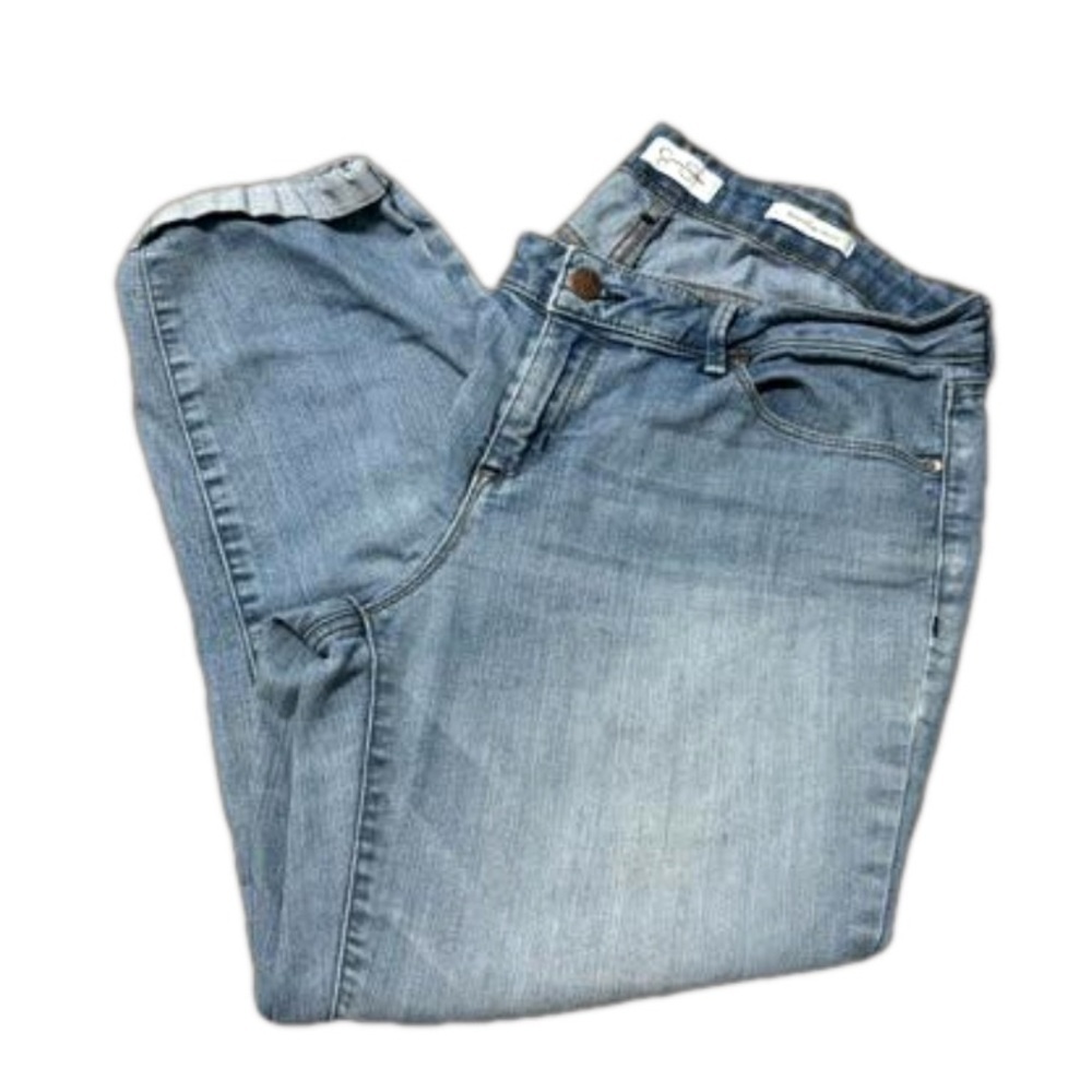 Jessica Simpson Rolled Crop Skinny Light Denim Blue Jean Women Size 10/30